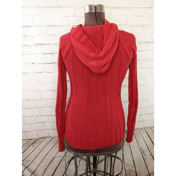 🥚3/30 Vanity Vintage Cable Knit Pullover Sweater w/ Hood - Picture 4 of 8